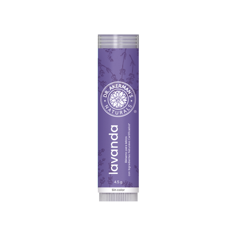 Bálsamo para Labios Sabor Lavanda Dr. Akerman's Naturals® | Hidratación y Protección Natural