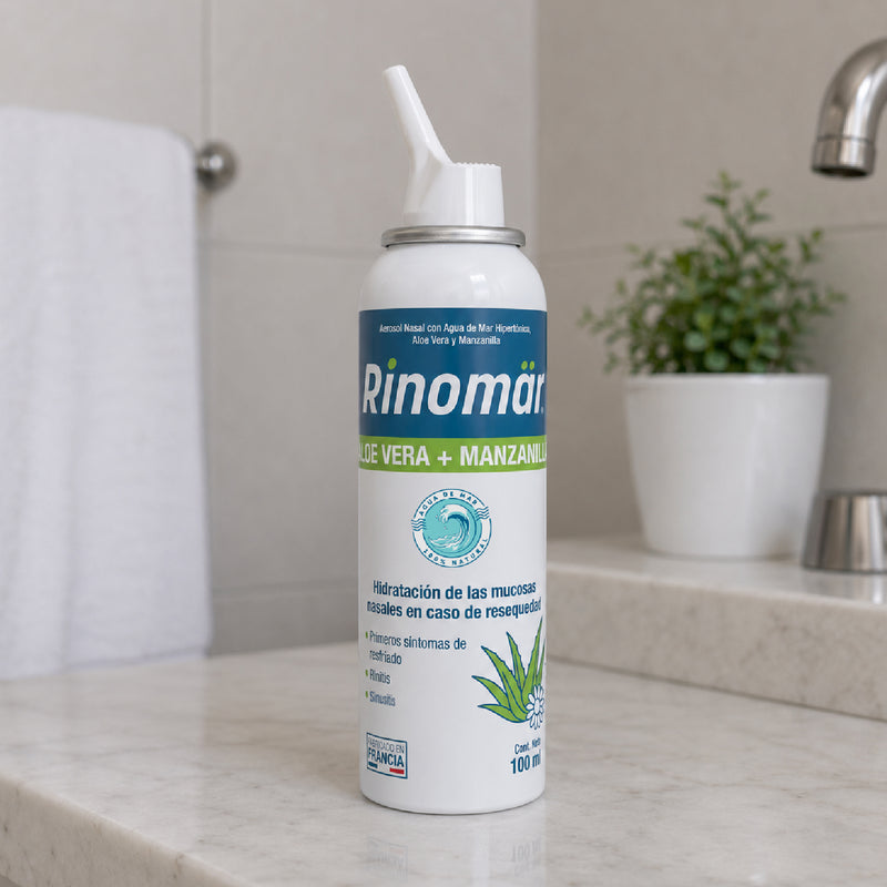 Rinomär® Aloe Vera + Manzanilla Spray Nasal | Hidratación y Alivio para la Resequedad Nasal