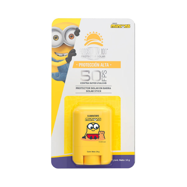 Barra Solar MINIONS Stick FOTOSUN UV 100 FPS 50+ KIDS 14 GR
