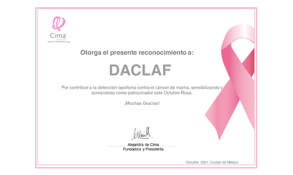 Participamos en la campaña del Mes Rosa - Daclaf