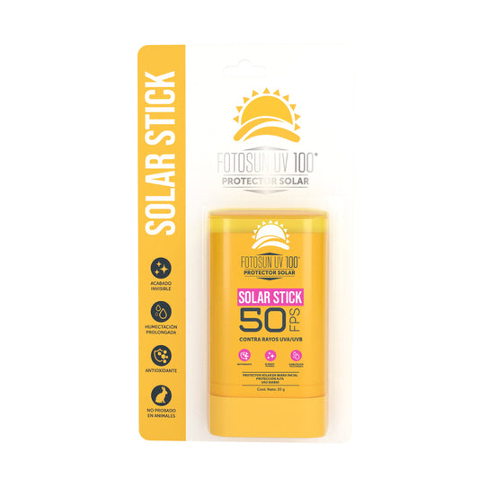 Solar Stick Fotosun UV100 FPS 50+ Acabado invisible Luz Azul