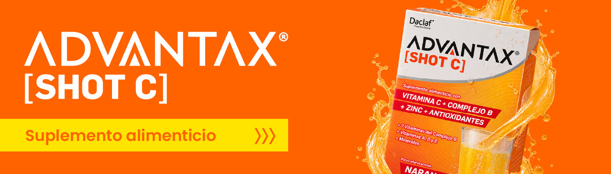 Advantax® Shot C Caja con 10 Sobres | Vitamina C con Complejo B, Vitaminas A, D y E