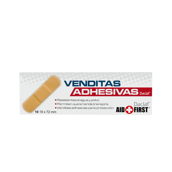 Venditas Adhesivas Aid + First® HY1017 10 Piezas | Protección para Cortadas y Raspones