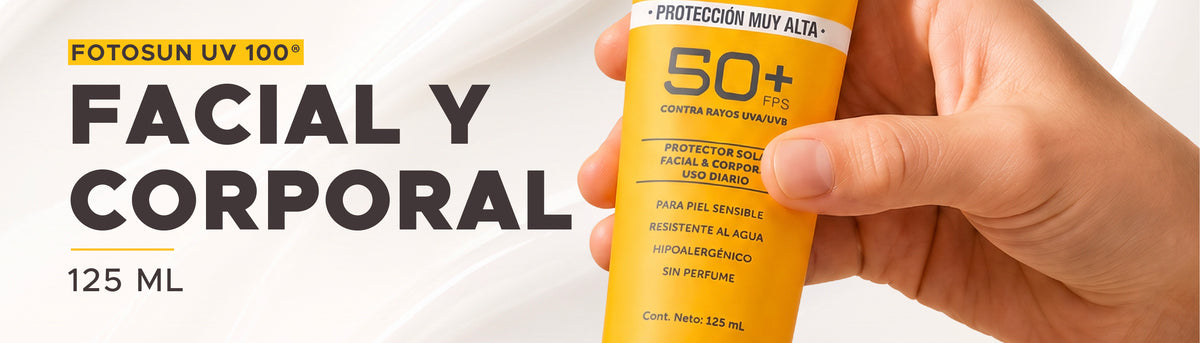 Protector Solar Facial y Corporal Fotosun UV 100®  FPS 50+ | UVA/UVB | Hipoalergénico