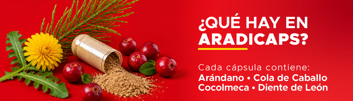 Aradicaps® Remedio Herbolario 30 Cápsulas | Alivio de la Retención de Líquidos y Mal de Orín
