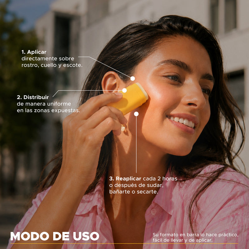 Solar Stick Fotosun UV100 FPS 50+ Acabado invisible Luz Azul