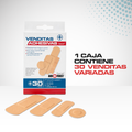 Venditas Adhesivas Aid + First® HY1093 30 Piezas | Diferentes Tamaños para Todo Tipo de Heridas