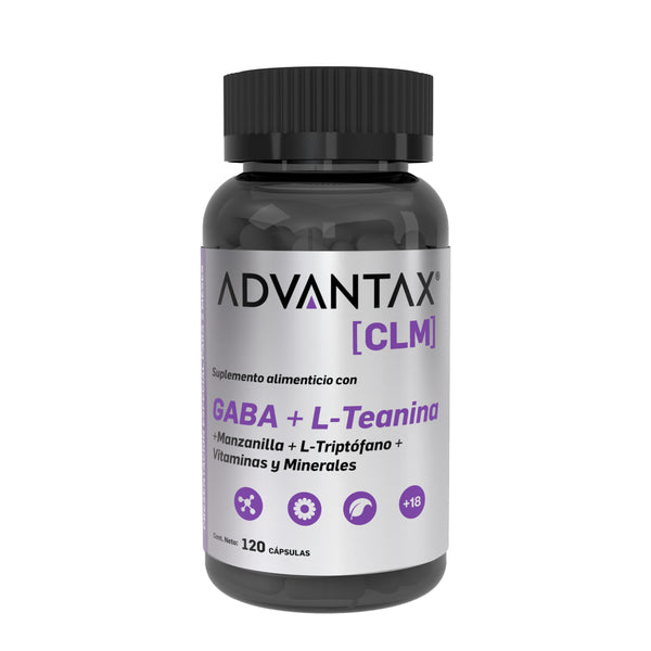 Advantax® CLM 120 Cápsulas | Con GABA, L-Teanina, L-Triptófano y Vitaminas para Promover un Estado de Calma