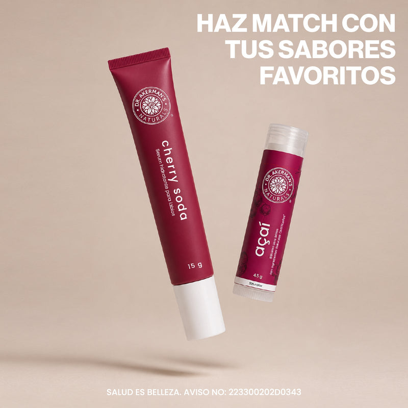 Lip Glow Serum Cherry Soda Dr Akerman´s Ultra Hidratante Filler Progresivo No pegajoso