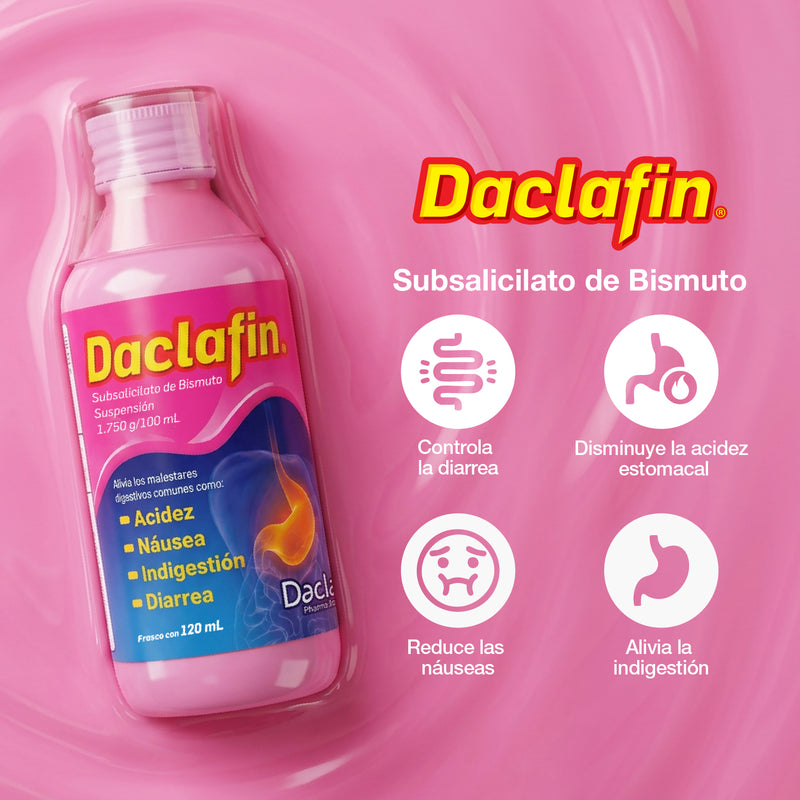 Daclafin Suspensión Subsalicilato De Bismuto 120ml