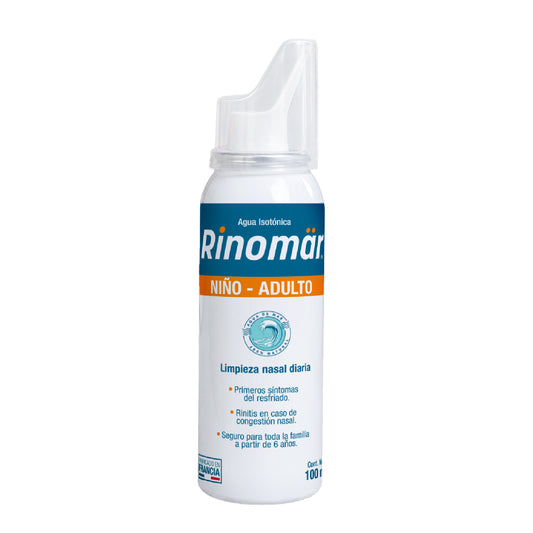 Rinomär® Adultos y Niños Spray Nasal con Agua de Mar Isotónica | Limpieza y Descongestión Natural