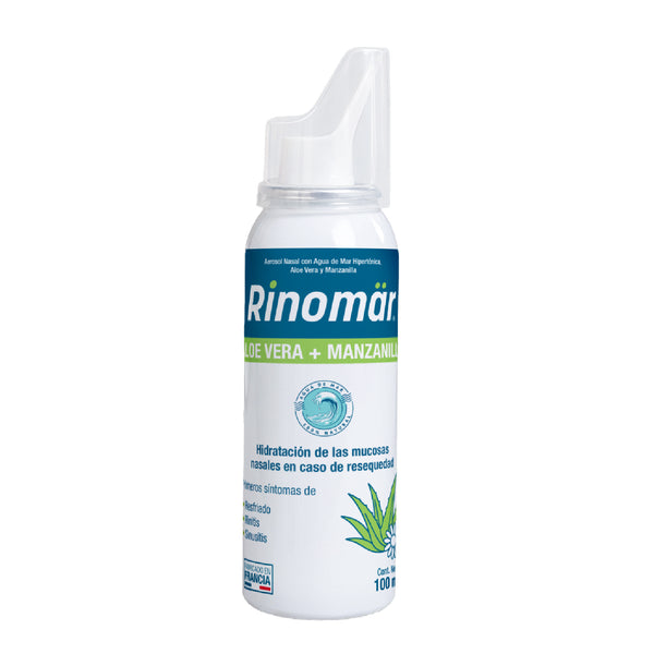 Rinomär® Aloe Vera + Manzanilla Spray Nasal | Hidratación y Alivio para la Resequedad Nasal
