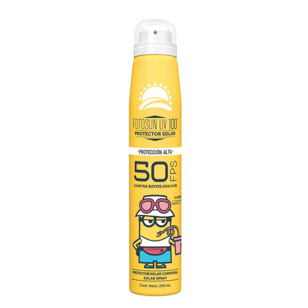 Protector Solar Minions Bruma Seca FOTOSUN UV 100 a SPF 50+ Spray 200ML